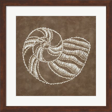 Framed Embroidered Shells II Print