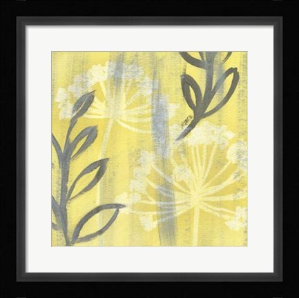 Framed Saffron Floral I Print