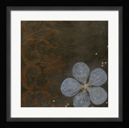 Framed Burnished Brocade I Print