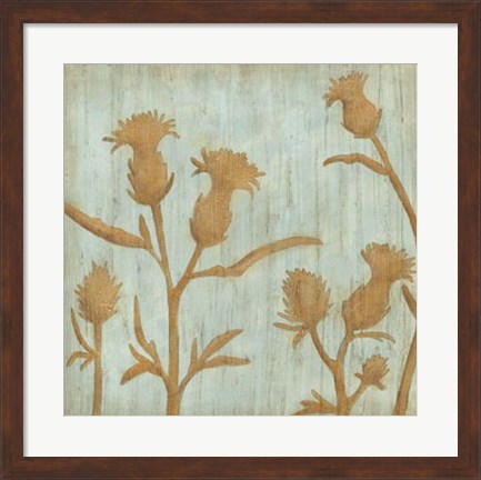Framed Golden Wildflowers III Print