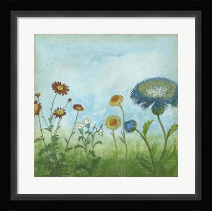 Framed Antique Floral Meadow II Print