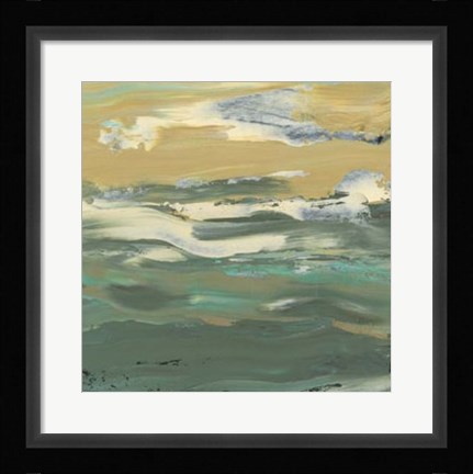 Framed Green Water's Edge II Print