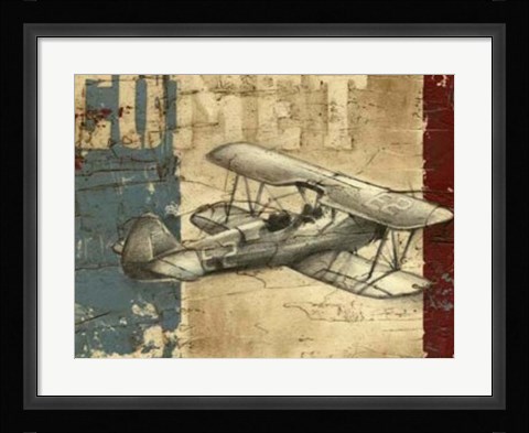 Framed Vintage Aircraft I Print
