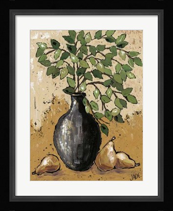 Framed Leaves &amp; Pears Print
