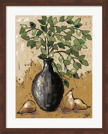 Framed Leaves &amp; Pears Print