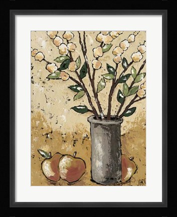Framed Leaves &amp; Apples Print