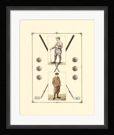 Framed Golfers: John Henry &amp; R. Maxwell Print