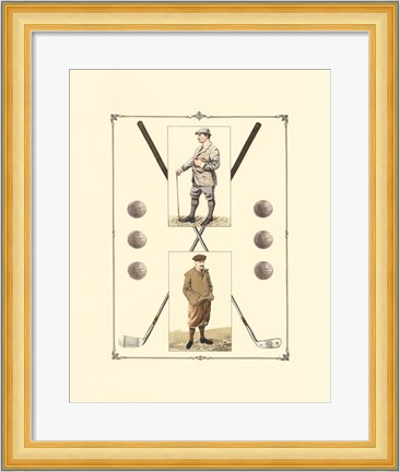 Framed Golfers: John Henry &amp; R. Maxwell Print