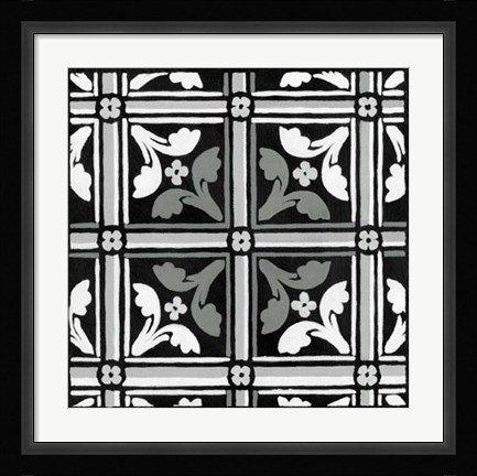Framed Non-embellish Renaissance Tile IV Print
