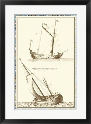 Framed Ship Schematics II Print