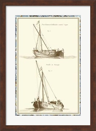 Framed Ship Schematics III Print