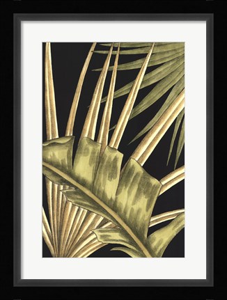 Framed Rustic Tropical Leaves III Print