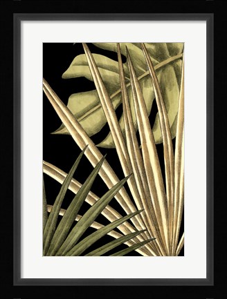Framed Rustic Tropical Leaves IV Print