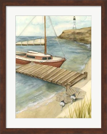 Framed Shoreline Dock II Print