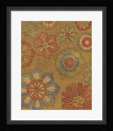 Framed Pinwheel Blossoms I Print