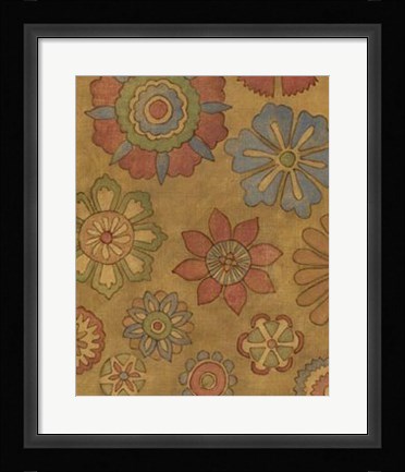Framed Pinwheel Blossoms II Print