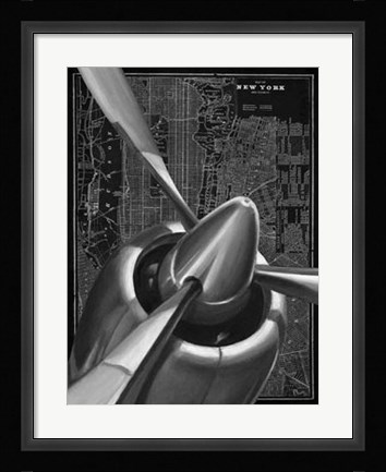 Framed Vintage Plane I Print