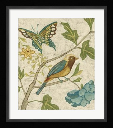 Framed Antique Aviary III Print