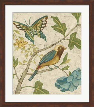Framed Antique Aviary III Print