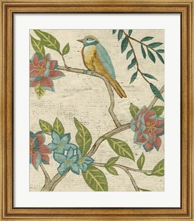 Framed Antique Aviary IV Print