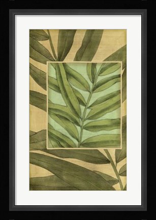 Framed Palm Inset Composition I Print