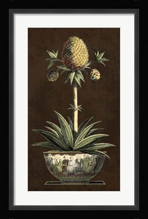 Framed Potted Pineapple I Print