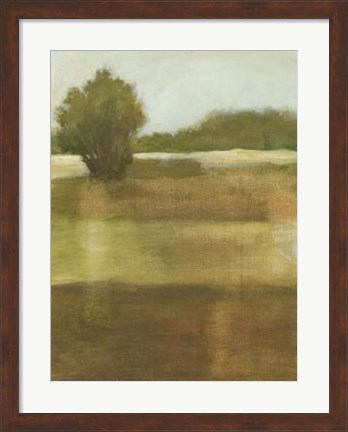 Framed Tranquil Meadow I Print