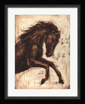 Framed Weathered Equestrian II Print