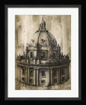 Framed Ancient Ruins I Print