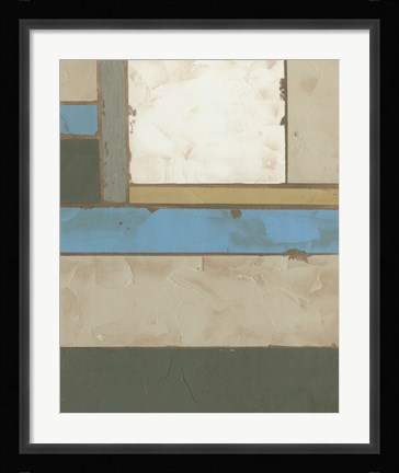 Framed Weathered Paneling II Print