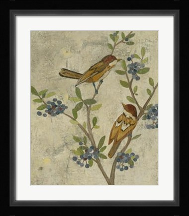 Framed Joyful Garden I Print