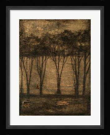 Framed Bronzed Treeline II Print