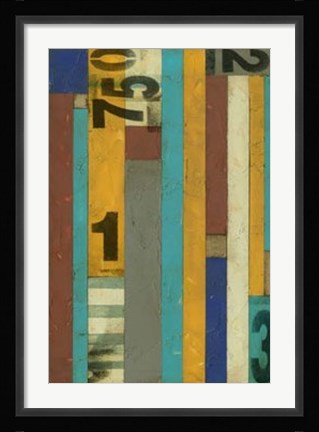 Framed Primary Numbers I Print