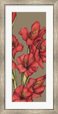 Framed Graphic Flower Panel II Print