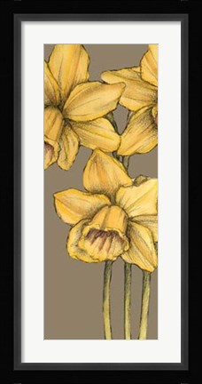 Framed Graphic Flower Panel IV Print