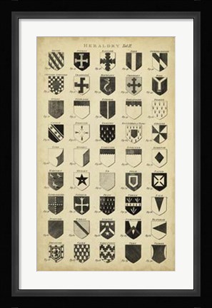 Framed Vintage Heraldry II Print