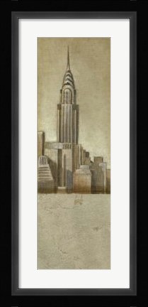 Framed Shimmering City II Print