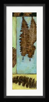 Framed Fossilized Ferns I Print