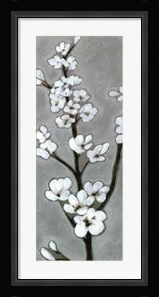 Framed White Blossoms I Print