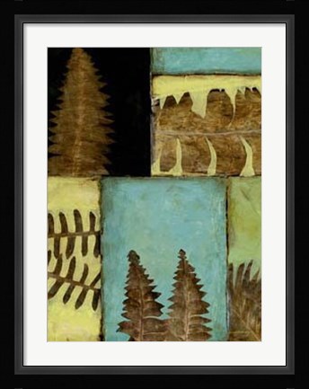 Framed Fossilized Ferns III Print