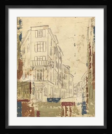 Framed Streets of Downtown I Print