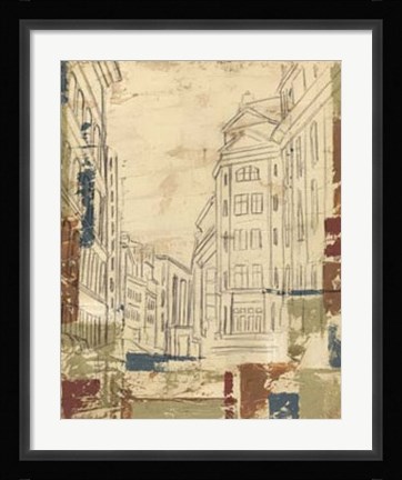 Framed Streets of Downtown II Print