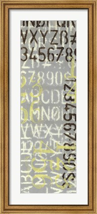 Framed Numbered Letters I Print