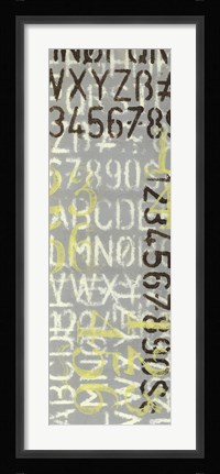 Framed Numbered Letters I Print