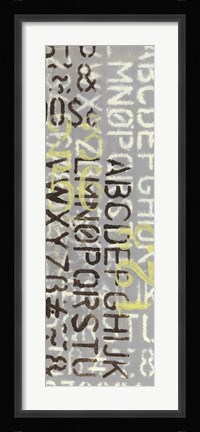 Framed Numbered Letters II Print