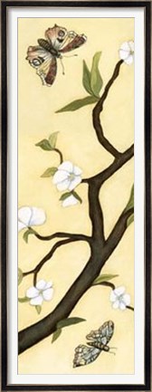 Framed Eastern Blossom Triptych I Print