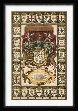 Framed Armes of Kings Print