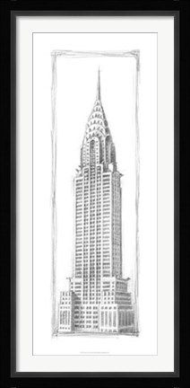 Framed Chrysler Sketch Print