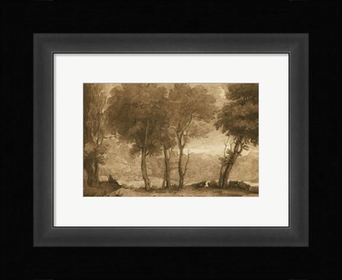 Framed Pastoral Landscape I Print