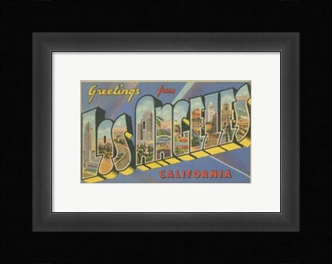 Framed Greetings from Los Angeles Print